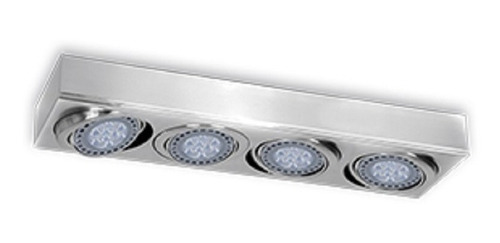 Imagen 1 de 2 de Plafon Gam Cardanico 4 Luces Lineal Acero /nexo