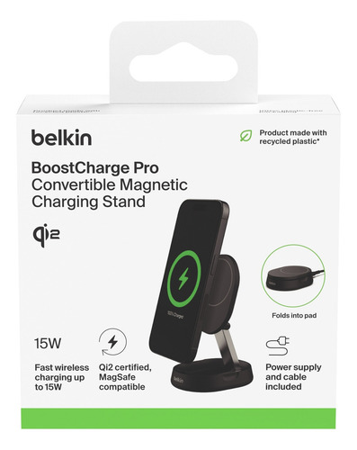 Cargador Convertible Belkin Magsafe 15w Negro