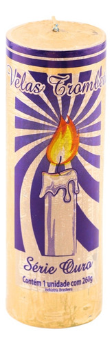 6 - Velas Votivas De 7 Dias 260g Trombeta Dourada