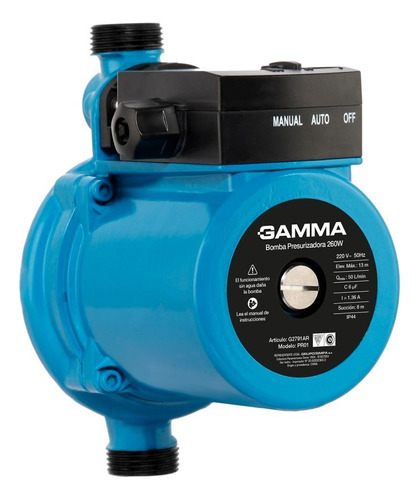 Bomba Presurizadora Agua Termotanque Calefon 260w - G2791ar