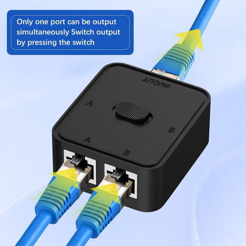 Selector Interruptor Red Switch Ethernet Rj45 2 Puertos