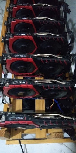 Imagen 2 de 10 de Rig Mineria 8 Gpu Rx 570 Amd Xfx Saphire Nitro, Armor