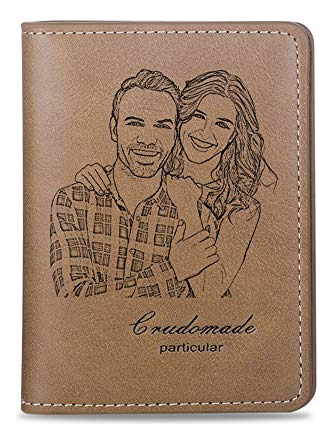 Cartera Personalizada, Mens Cuero Bifold Wallet 8s15m