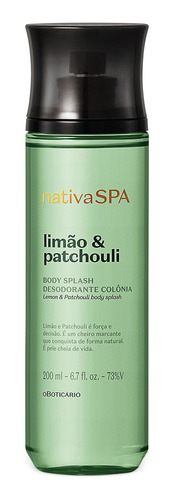 Desodorante Colônia Body Splash Nativa Spa Limão E Patchouli