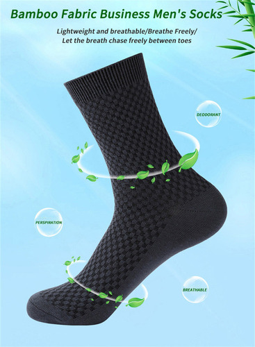 . 10 Pares De Calcetines De Fibra De BambĂș Para Hombre, In