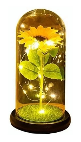 Girasol Eterno Con Luces Led Artifial Ideal Para Decorar 