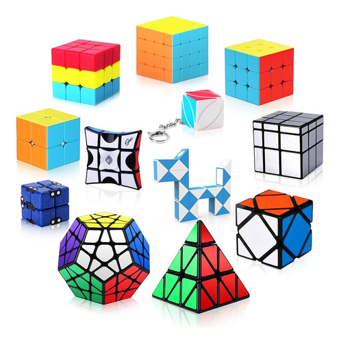 Vdealen 12 Pack Speed Cube Set Puzzle Cube Pack, 2x2 3x3 4x4