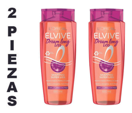 Shampoo L'oréal Elvive Dream Long Liss Con Frizz,2