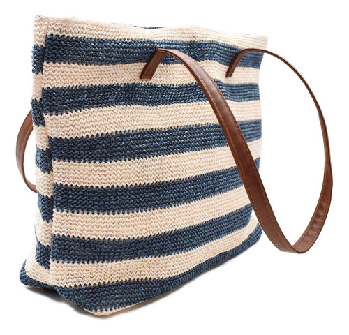 Bolsa De Playa De Rayas Amplia Y Cómoda
