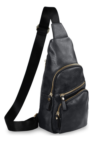 Emperia Faux Leather Small Sling Backpack Bolsa De Pecho Mul