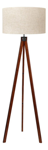 Lámpara Pie Trípode Madera, Diseño Moderno Estudio Sala Esta