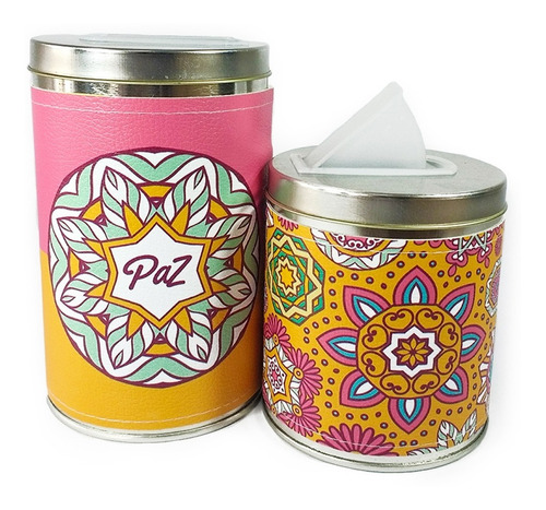 Imagen 6 de 8 de Kit Matero Neceser Mandalas Yerbera Azucarera Mate Madera