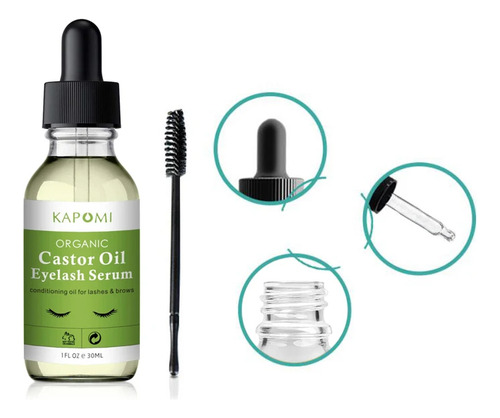 Serum Tratamiento Para Crecimiento Pestañas Castor Oil 2 Ml