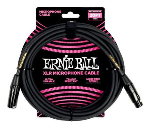 Cable de micrófono XLR con doble blindaje de 6 m P06388 Ernie Ball