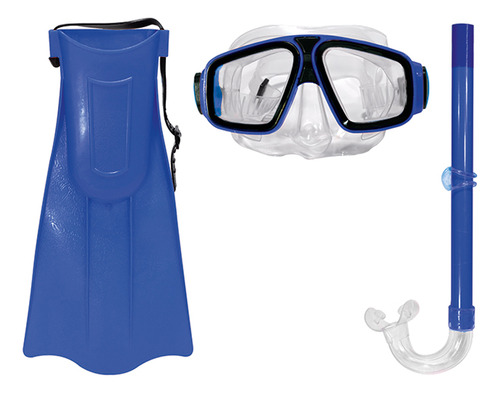 Kit Mergulho Com Máscara, Snorkel E Nadadeira Infantil