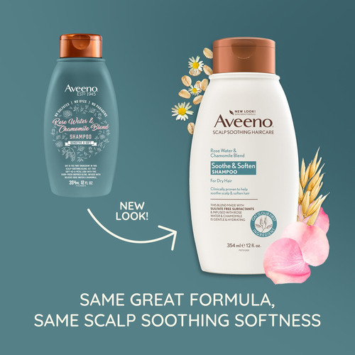 Champú Hidratante Aveeno Con Agua De Rosas Y Manzanilla 355