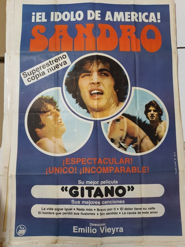 Afiche De Cine Original-sandro - Gitano-1652