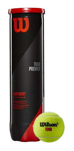 Imagen 1 de 4 de Pelotas Tenis Wilson Tour Premier Clay Arcilla 4 Und // Bamo