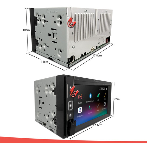 Imagem 6 de 8 de Central Multimidia Pioneer Dmh-a248bt Espelhamento Bt Usb