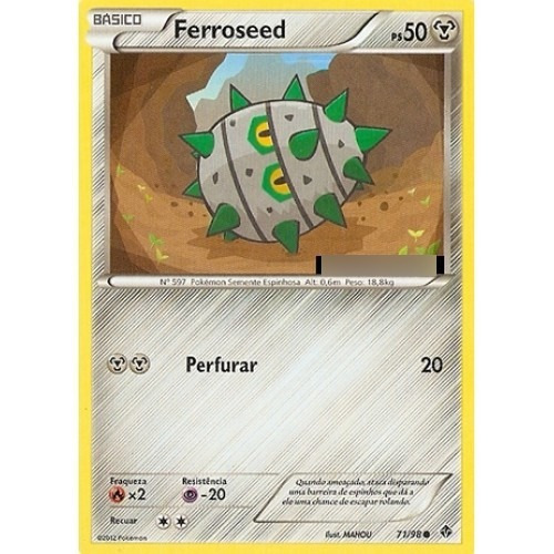Ferroseed - Pokémon Metálico Comum 71/98 - Pokemon Card Game