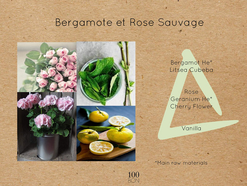 Perfume 100bon Bergamote & Rose Sauvage 50 Ml Para Mujeres Y