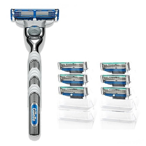 Maquina De Afeitar Gillette Mach 3 Turbo Con Repuestos