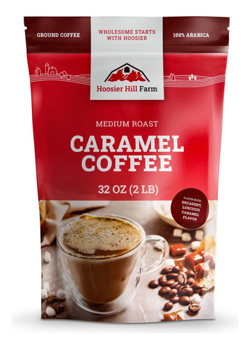 Hoosier Hill Farm - Cafe Molido Con Sabor A Caramelo, Tostad