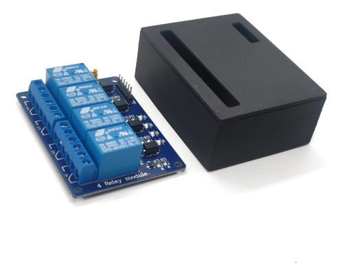 Módulo Relé 4 Canais Entrada 5v Para Arduino + Case 3d Nfe