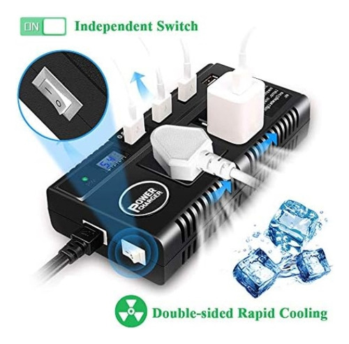 Inversor De Corriente Para Automóvil 120w Dc 12v 24v A Ac 11