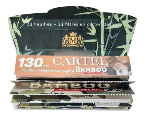 Imagen 2 de 5 de Papel Para Armar Cartel Bamboo 130mm + Filtros Extra Grande