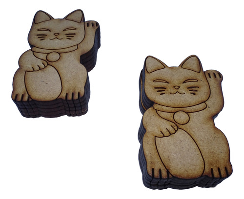 Figura Gato De La Fortuna Fibrofacil 15 Cm 10 Unidades