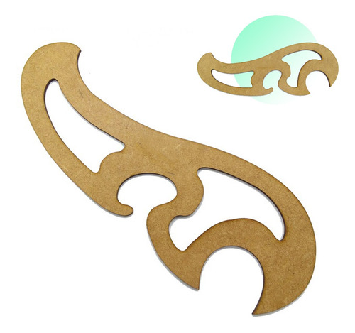 Régua Curva Francesa 1110 Mdf Patchwork Costura Modelista