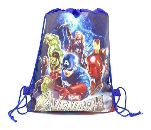 Pack 5 Bolsas Mochila Tela Sorpresa Cumpleaños Avengers