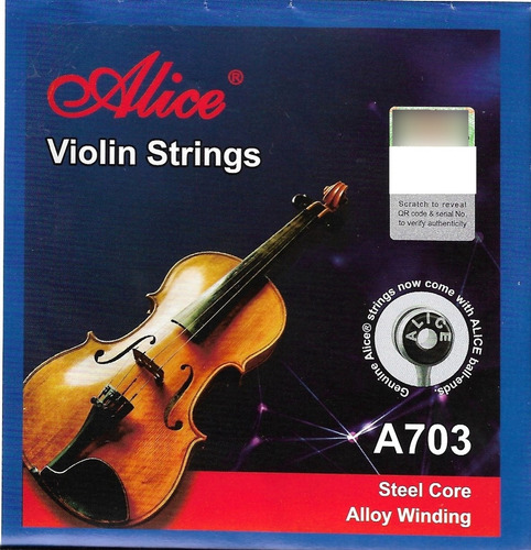 Set De Cuerdas Alice Para Violín A703 (4 Cuerdas)