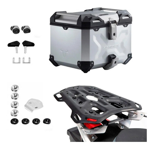 Kit Baul Top Case 38 Litros Bmw F 850 Gs 2019 Color Plata