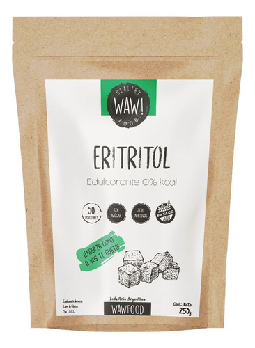 Edulcorante Eritritol X 250g - 100% Natural - Sin Tacc -