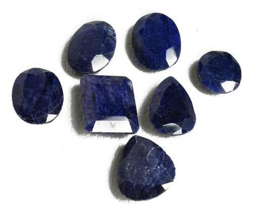 Zafiro Azul Africano Natural 100.00 Ct Lote De 7 Piezas De P