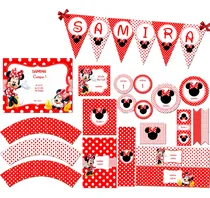 Comprar Kit Imprimible Minnie Mouse Solo Textos Editables!