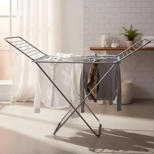 Comprar Tender Para Ropa Con Alas Plegable Hogar Actual De Pie Aluminio 176cm Largo Desplegado en Argentina
