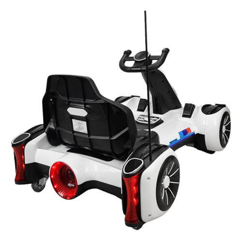 Go Kart Montable Electrico Control Remoto Luz Y Sonido 12v Color Blanco