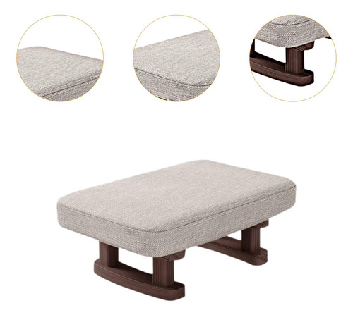Taburete Pequeño Y Bajo, Rectangular, Otomano, Con Escalón