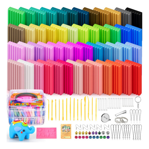 Arcilla Polimérica De 50 Colores Arcilla De Modelado Para Ni