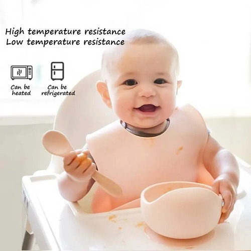 Imagen 4 de 7 de Kit Platos Bebe Niño Vajilla En Silicona Babero