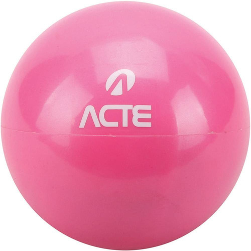 Bola Com Peso Acte 1kg Tonificadora Fitness Treinamento Rosa