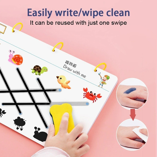 Cuaderno Para Niños Pequeños Con Bolígrafo Borrable Y Goma D
