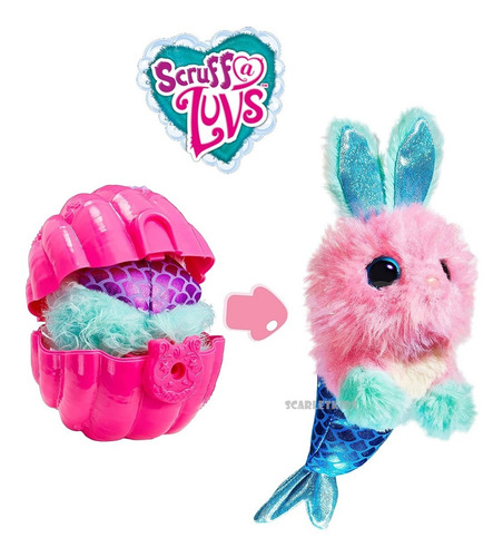 Imagen 2 de 8 de Peluche Mermaid Babies Scruff A Luvs Little Live Pets Orig