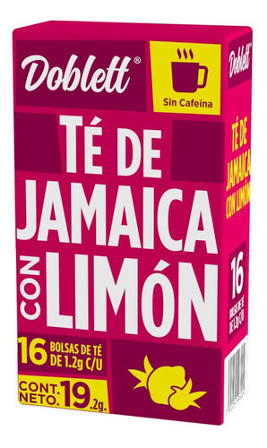 Té Doblett Jamaica Limón 16 Bolsas