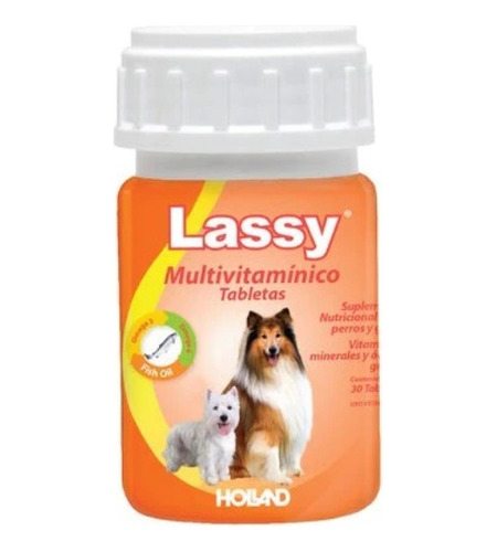 Multivitaminico Lassy Suplemento Para Perros Holland 30 Tabs