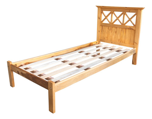 Cama De 1 Plaza Tranquera Encerada De Madera Dura!!!