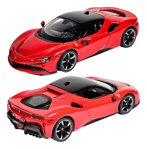 Miniatura De Ferro Ferrari Sf90 Stradale 18cm 1/24 Bburago